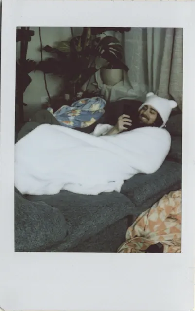 Linden in a bear blanket